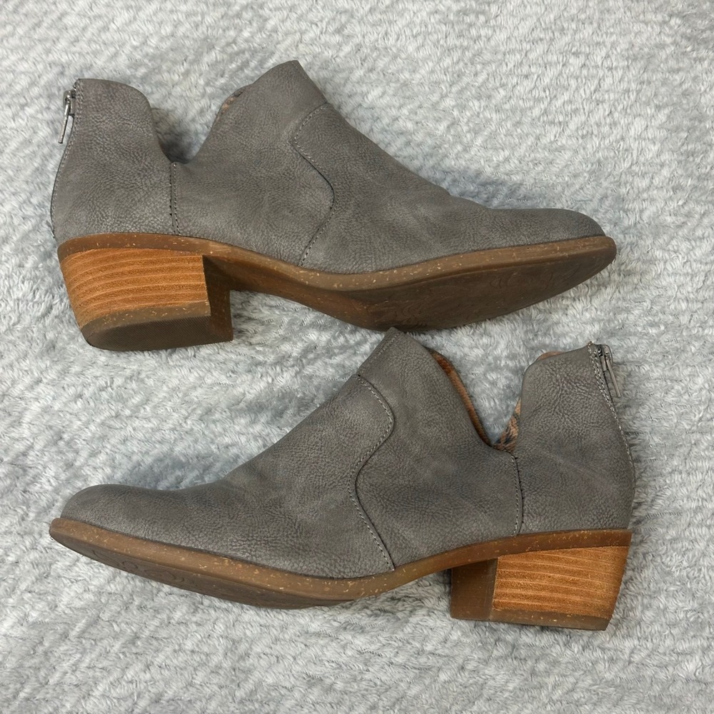boc Born Concept Womens Gray Cutout Ankle Booties Shooties BC0016928 Size 9M